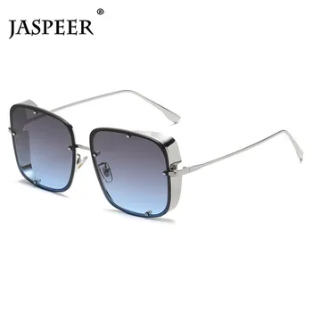JASPEER Steampunk Слънчеви Очила Мъжете Пънк Размер на Слънчеви Очила с UV400 Шофиране Реколта Нюанси на Метална Рамка е Класически Очила за Мъже
