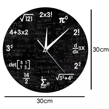 Математически Часовници Математически Стенни Часовници Математически Символ На Логиката Аритметична Формула Уравнение Часовници Акрилни Цветя Подарък Стенен Часовник