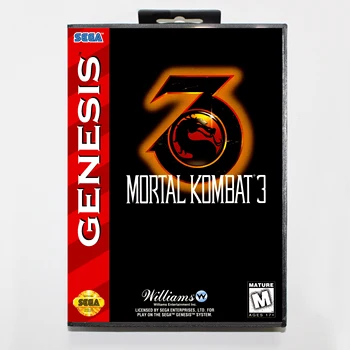 Mortal Kombat 3 Опакован Версия 16bit MD Игрална Карта За Sega MegaDrive Sega Genesis System