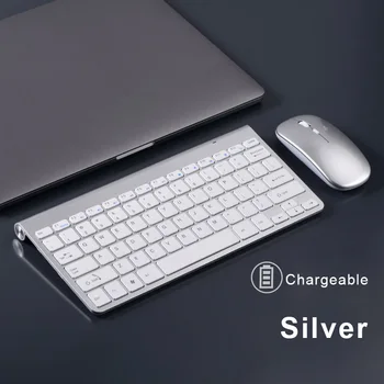 За Mac на Apple Apple PC Wireless Charging Office Keyboard Mini Wireless Keyboard + Mouse Set Водоустойчив И Акумулаторна батерия 2.4 G