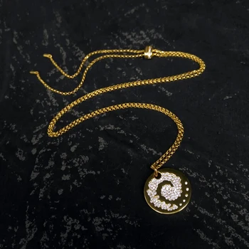 Колие от Сребро 925 Проба на Златното Колие с Регулируема Whirlpool Luxury Brand Highquality Monaco For Woman Fashion Jewelry