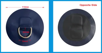 4.3 инча Неръждаема стомана D-образен пръстен PVC Кръпка за PVC Надуваема лодка Сал Лодка Каяк