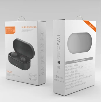 M1 TWS Bluetooth Слушалки Безжични Слушалки 5.0 За Redmi Слот Слушалки Фитнес Слухови Апарати за iPhone Xiaomi Huawei Телефони
