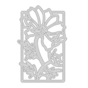 2020 New Hot Plant Cutout Chrysanthemum Flower Background Metal Cutting Dies For and Scrapbooking Foil Карта Making Cut no stamps