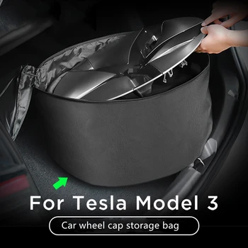 1 бр./компл. Автомобилна Капачката На Колелото Чанта За Съхранение За Tesla Model 3 Car Portable Carrying Wheel Хъб Cover Oxford Storage Bag