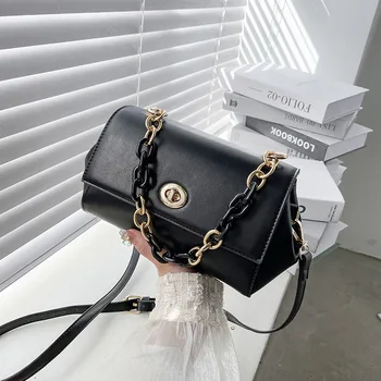 Summer2021new Fashion Ladies Messenger Bag Casual All-Chain match One Shoulder Small Square Bag Texture Western Style Bag Female