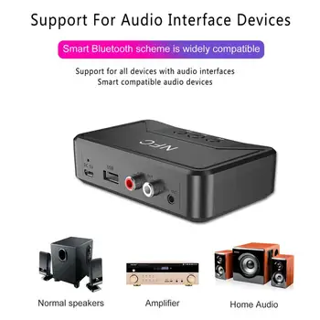 Bluetooth-съвместими 5.0 Audio-ontvanger Usb Muziek Стерео Draadloze Adapters Dongle NFC Wireless Stereo Adapter For Auto