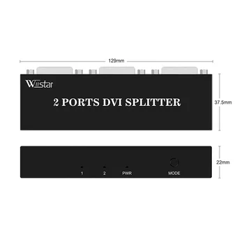 1x2 1x4 дървен материал DVI Сплитер DVI-D Опаковка 1 в 2/4 Out 1920*1440 за Проектор, Проектор, Монитор