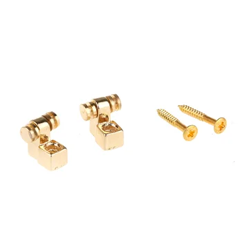 Musiclily Metal Pro Roller String Trees Retainers Guides for Strat/Tele Style Electric Guitar, Gold (Комплект от 2-те)