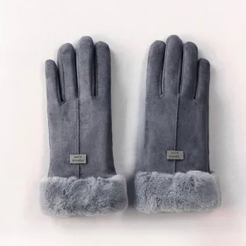 Дамски кашмир зимни ръкавици Плюшени кашмир женски есенно-зимни топли Ръкавици Флисовые Ски ръкавици с Докосване на Екрана