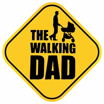 THE WALKING DAD BABY ON BOARD Decal Сладко Car Sticker PVC,15 см*15 см