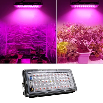 LED Grow Light 50W LED Plant Growing Лампи за Стайни Растения Фито Лампа За Растенията Оранжерия Палатка Цвете Добивна Лампа за Прожектор