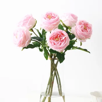 Austen Rose Home Decoration Latex Реал Touch Wedding Изкуствен Розово цвете на Цвете Event Party Display - 