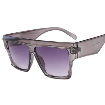 Извънгабаритни Квадратни Слънчеви Очила на Жените и Мъжете Плосък Покрив Прозрачна Рамка за Очила Реколта Сянка Oculos Мъжки Дамски Слънчеви Очила с UV400