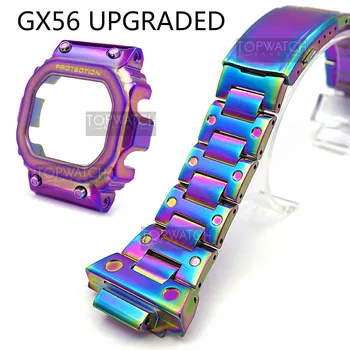 GX56 Case Каишка От Неръждаема Стомана, Каишки за часовници и Bezel За GX56BB GXW-56 Метален Bezel Pro Case Рамка Инструменти на Ретро Черно 2RD