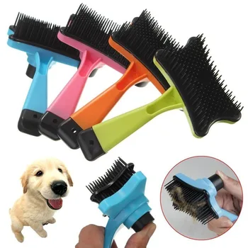 Куче Котка Гребен и Четка за Иглата Пет Hair Brush Puppy Small Dog Hair Remover Пет Beauty Grooming Tool For matted Long Hair Къдрава Пет*