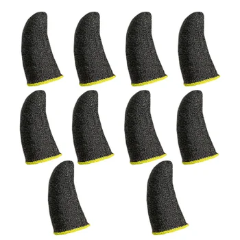10Pcs Mobile Touchscreen Game Controller Finger Sleeves Anti-sweat Supply