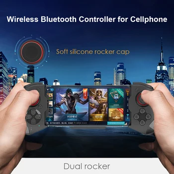 Телескопична Геймпад Двухрежимный Гейм Контролер Безжичен Спусък на Джойстика Pad за iOS и Android Телефон PUBG Shooting Games