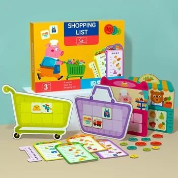 Горещи Продажба на Детски Образователни Играчки Списък за Пазаруване Игра Симулация на Супермаркет Операция Памет 3y+ Деца Когнитивни Пари Играта