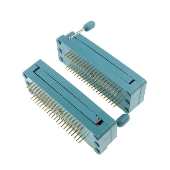1 бр. ZIF ZIP IC & Component Socket Test Tool DIP Universal 42 Пин Разстояние 1.78 mmType Lock Seat Press-Fit Spacing 10.16 0.4 mm