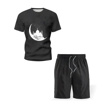 Творческа Бира 3D-Печат с Високо Качество Лятна Тениска къси Панталони 2-Те Части Мъжки Моден Костюм Спортни Плажни Панталони С Къс Ръкав в Ежедневието