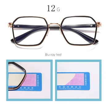 Zilead Polygon Frame Късогледство Очила Ултра-Леки Очила, Удобна Мода Анти-Blue Ray Очила За Жени, Мъже -1.0-2.5-3.5