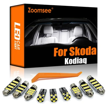 Zoomsee 10Pcs Interior LED For Skoda Kodiaq 2016+ Canbus Vehicle Bulb Indoor Dome Map Reading Багажника Light No Error Auto Lamp Kit
