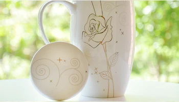 XINCHEN 2020 Керамични Чаши С Капак Лъжичка Творчески Керамични Мляко Кафе Чаша Чаша Елегантен Сватбен Подарък Голям Обем