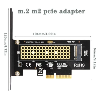 M. 2 NVMe SSD NGFF to PCIE X4 adapter M Key interface card Поддръжка на PCI-e x4 PCI Express 3.0 2230-2280 Размер m.2 m2 pcie adapter