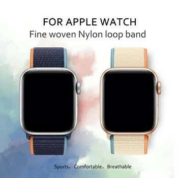 Найлонов ремък за Apple watch band 44 мм 40 мм correa iWatch 42 мм 38 мм гривна ременная контур за гривна apple watch serie 5 4 3 Se 6