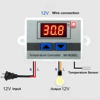 Цифров LED Регулатор на Температурата Ключ за Управление на Термостат Водоустойчива Сонда Тел Свързване Високочувствителния Сензор за Температурата