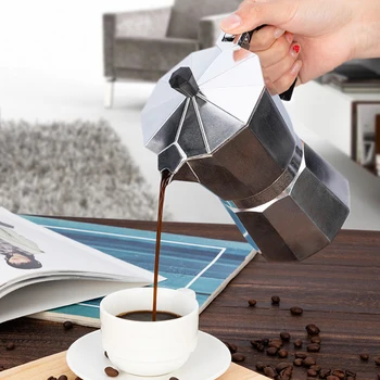Алуминиев кана за Кафе Машина за Еспресо, Филтър Печка Мока Гърне(1-9 чаши)
