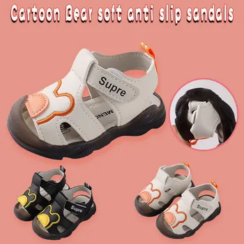 Сандали За деца Момичета 2021 Sandalias Baby Girls Shoes Boys Sandals Rabbit Cartoon Мека гума устойчива на плъзгане Летни Обувки За деца