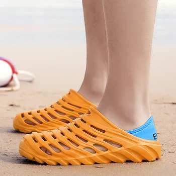 Дишаща водоустойчива нескользящий свободно време летен дъжд светлина открит чехли, сандали работна работна обувки мъже мъже