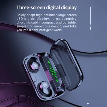 Нови TWS Power Led Display HIFI Слушалки Heavy Bass Bluetooth 5.0 Музикални Спортни Слушалки Безжични Слушалки С HD разговори