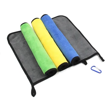 1 бр Риболовен кърпа с карабинер дебели памучни двустранно цветно кърпа в 3 цвята по избор впитывающая антипригарная стръв