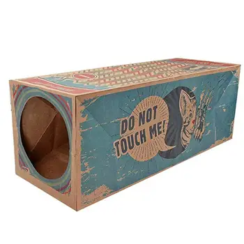 Сгъваема Хартиена Кутия С Двоен Тунел Смешно Печат Котка Къща Играчка