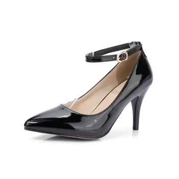 Brand New Sales Sexy Black Apricot Women Гол Pumps Спайк High Heels Lady Bridal Shoes HS193 Plus Big Small Size 10 31 45 47