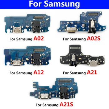 Нов USB Порт за Зареждане Такса Гъвкав Конектор Кабел За Samsung А02 A02S A12 A21 A21S A31 A32 A41 A51 A70 A71 Модул Микрофон