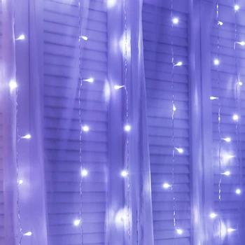 6 М х 3 М Icicle Венец LED Завеса Струнни Светлините на Коледна Украса Празнична Парти Къща, Двор Сватбени гирлянди За стая