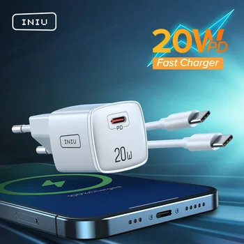 INIU PD 20 W USB Зарядно Устройство за ЕС Адаптер Бързо Зареждане на Телефон, Щекер За iPhone 12 11 X Xr Xs Pro iPad Huawei, Xiaomi Mi LG, Samsung One Plus