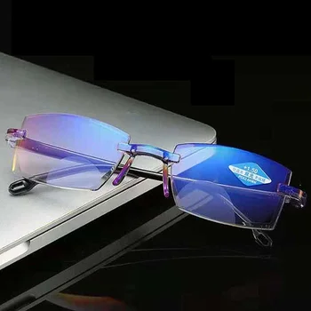Ултра-леки Очила За Четене Без Рамки Против Blue Light Radiation Computer Presbyopia Readers spectacleso Reader Glasses