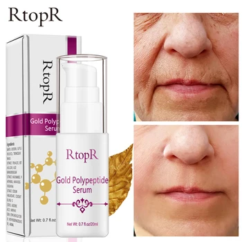 RtopR Gold Peptide Face Serum Hyaluronic Acid Против Стареене Wrinkle Лицето Essence Избелване На Овлажняващ И Възстановяващ Грижа За Суха Кожа