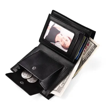 Мъжки портфейл Кратък Дизайнерски Портфейл За мъже Мини Чантата Portafoglio Uomo Coin Bag Soft Money Card New 2020 Carteira Masculina