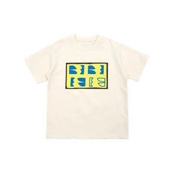 Летни дрехи Детски Дрехи Бебешки Girls Tee Boys Тениски с кръгло деколте Сладки мультяшные блузи, Тениски с къс ръкав Детски дрехи