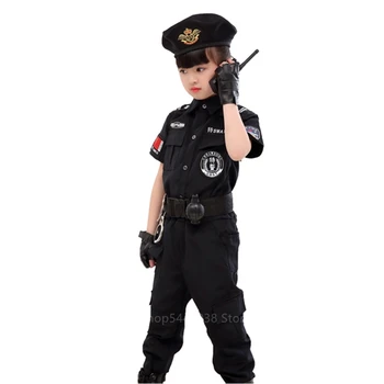 2021 Специална Полицейска Форма На Cosplay Хелоуин Парти Деца Карнавал, Парти Представа Костюми Пътни Полицаи Деца Армия Момче