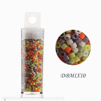 Miyuki Delica Beads 1.6mmx1.3MM 11/0 Taidian Glass Round Pearl Mix Color 10g/bottle About 2000pcs Country Style Embroider Art
