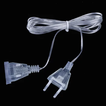 3M 110V 220V EU US Plug Стандартен удължителен кабел за Захранване Прозрачен удължителен кабел За Led Гирлянди Празнични Гирлянди