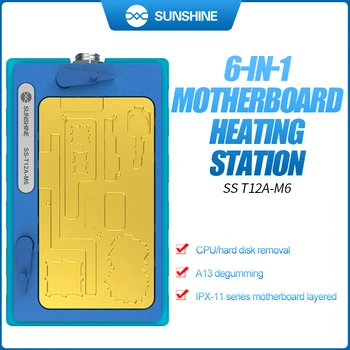 SUNSHINE T12A-M6 6-in-1 дънна платка слоеста нагревательная станция за IPX-11 серия от 20 точното позициониране и ефективно отопление