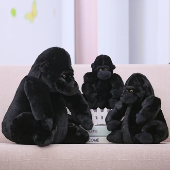 плюшен играчка мека кукла карикатура моделиране на животни шимпанзетата черна маймуна орангутан детска приказка преди лягане един спящ подарък 1 бр.